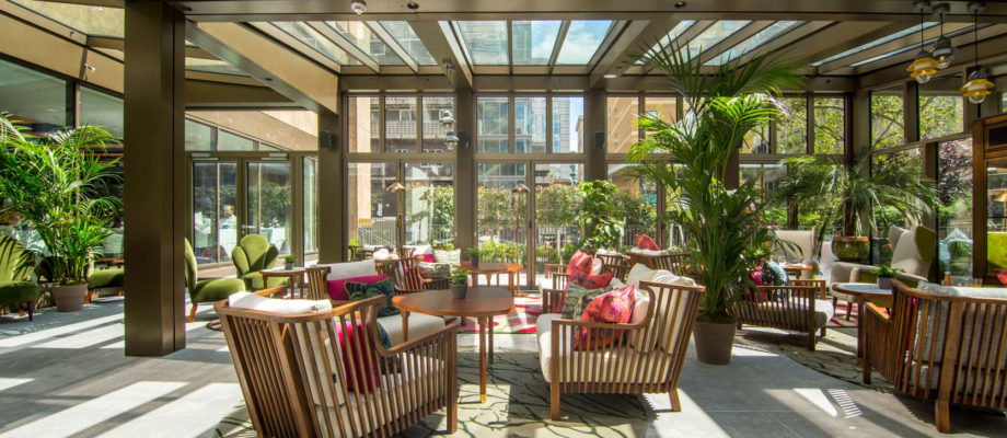 Devonshire Club, London Garden Room furniture by Wreake Valley Craftsmen